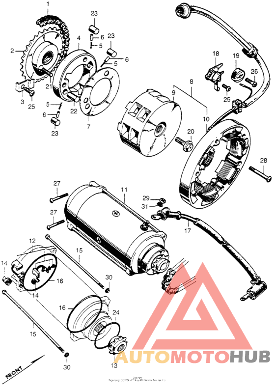 Alternator + starter motor