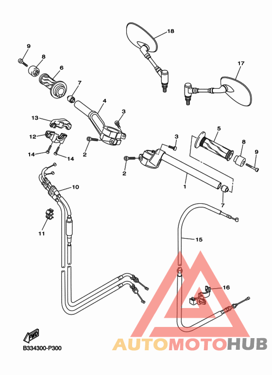 Steering handle & cable