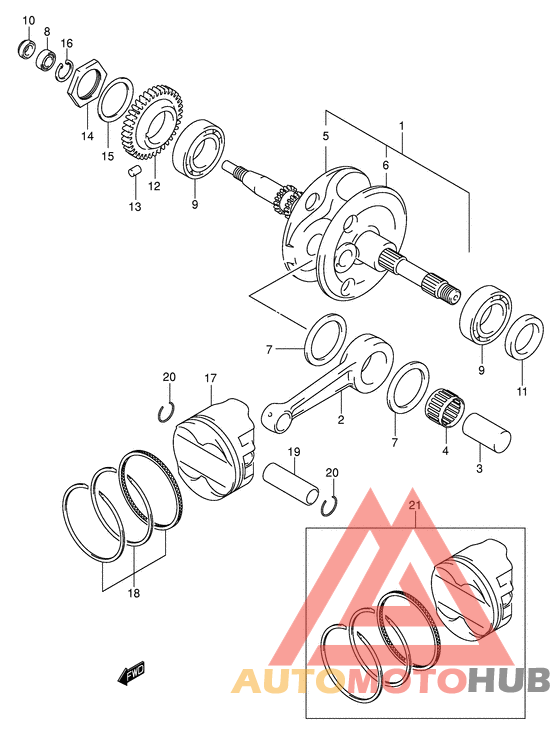 Вал коленчатый