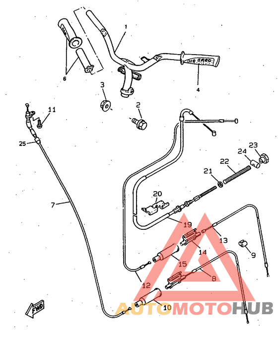 Steering handle. cable