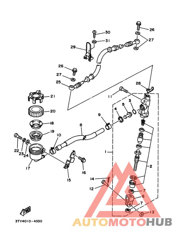 Rr master cylinder assy
