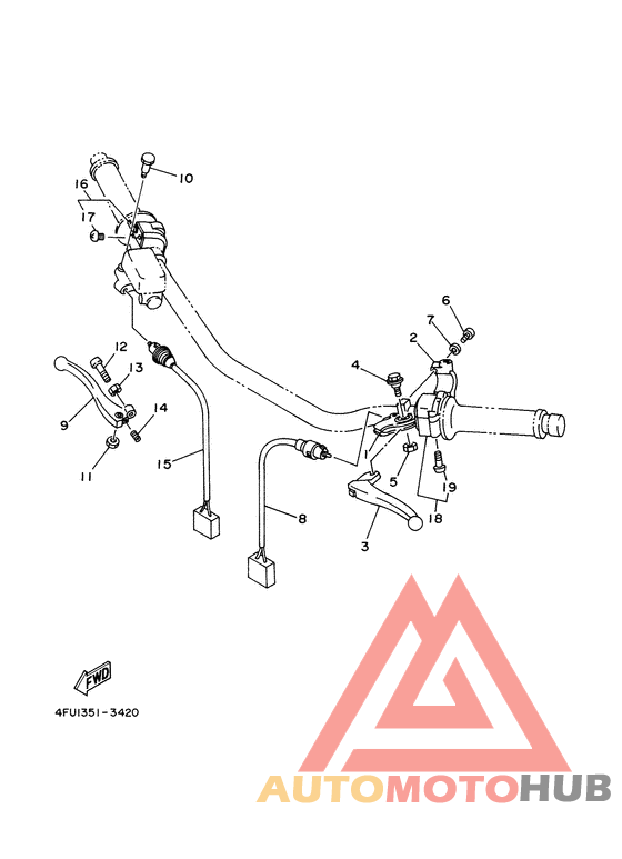 Handle switch. lever