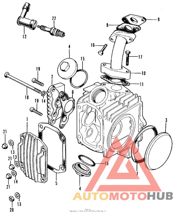 Cylinder head cover + inletpipe