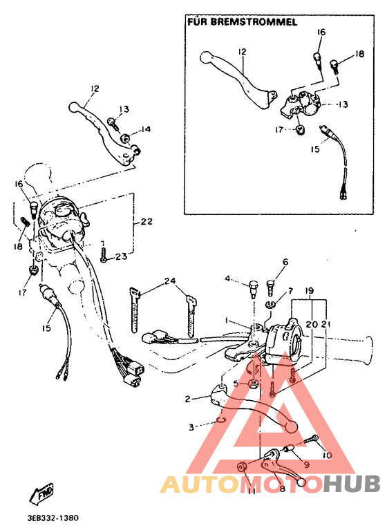 Handle switch. lever