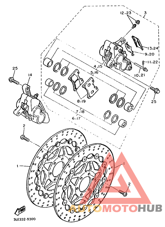 Front brake. caliper