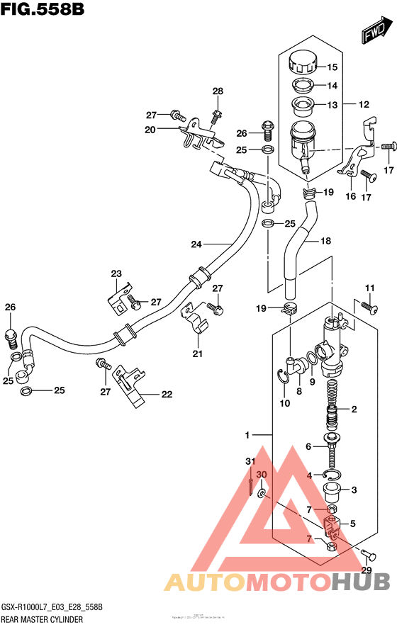 Rear Master Cylinder (Gsx-R1000L7 E28)