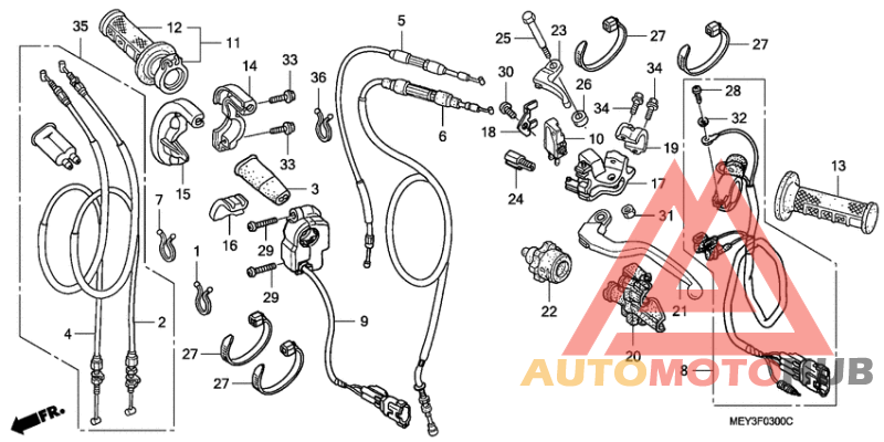 Handle lever/switch/cable