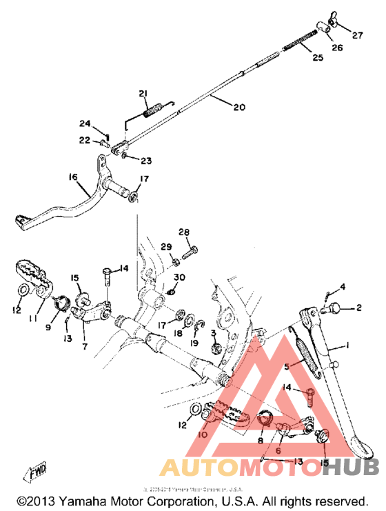 Stand - footrest - brake pedal