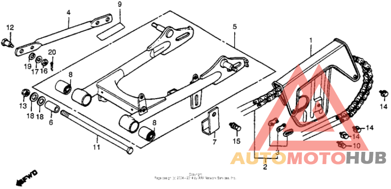 Swingarm + chain case 79
