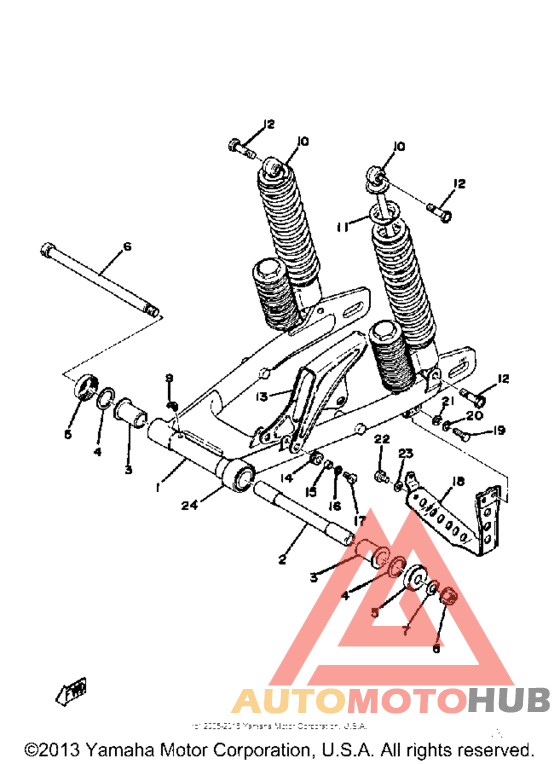 Rear arm cushion chain case