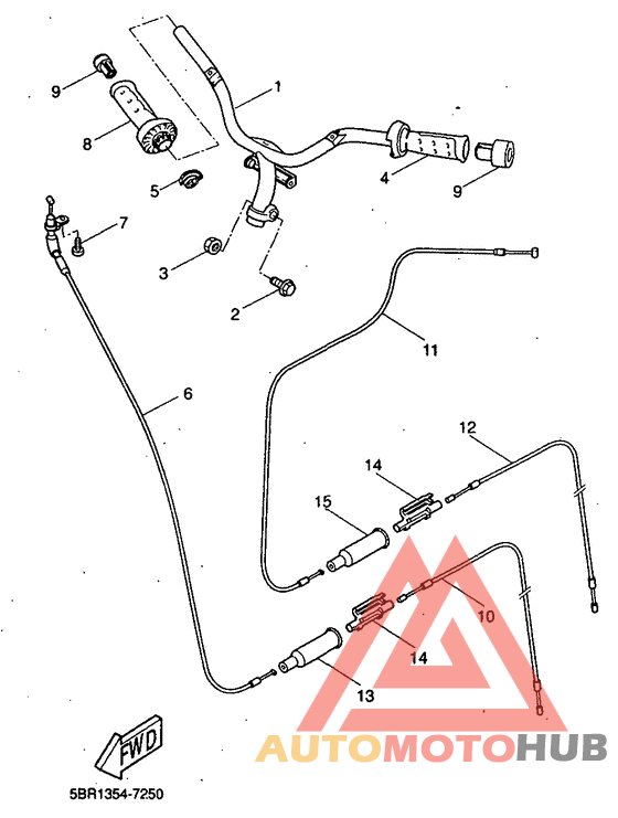 Steering handle. cable