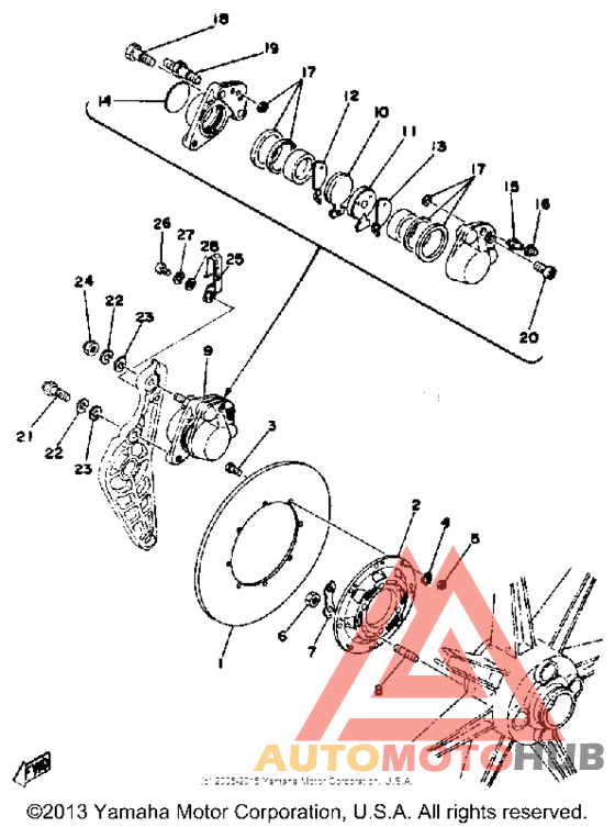 Rear disc brake - caliper