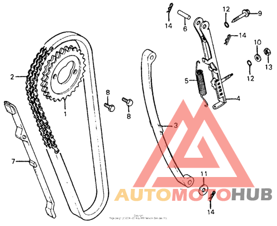 Cam chain + tensioner