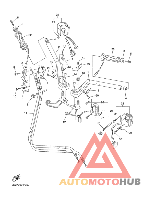 Steering handle & cable