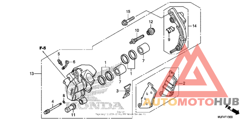 Front brake caliper (1)