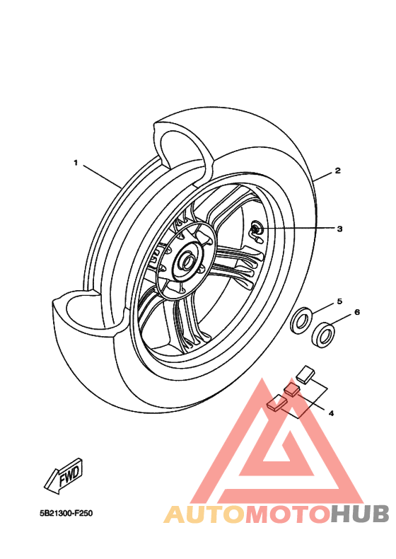 Rear wheel complete assy