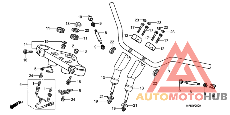 Handle pipe/top bridge