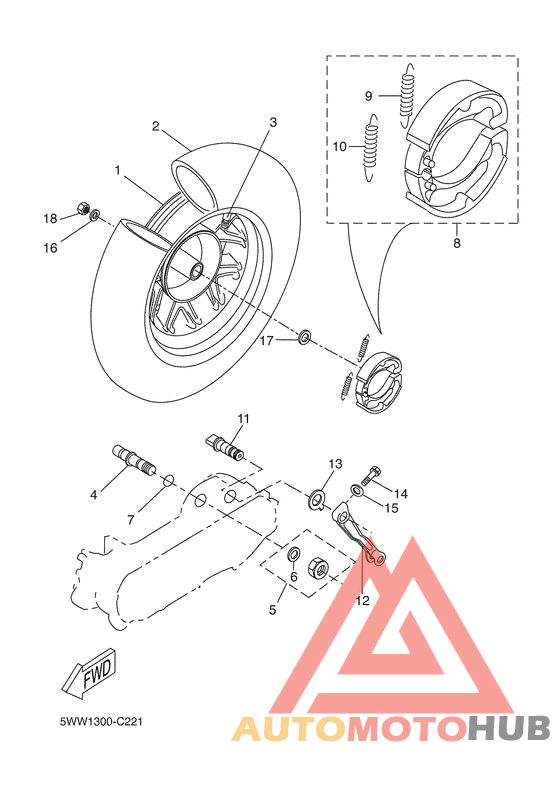 Переднее колесо