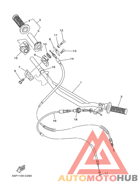 Steering handle & cable