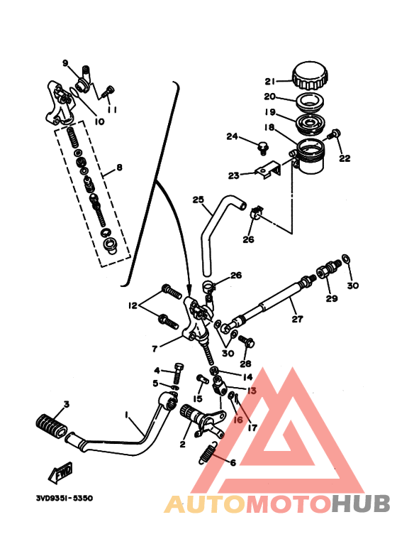 Rr master cylinder assy