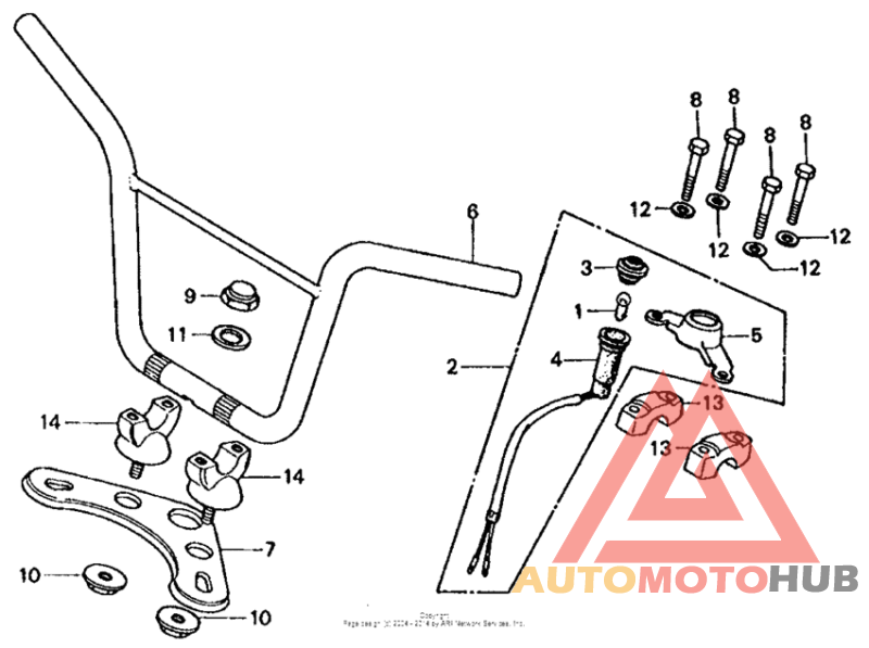 Handlebar + top bridge 79