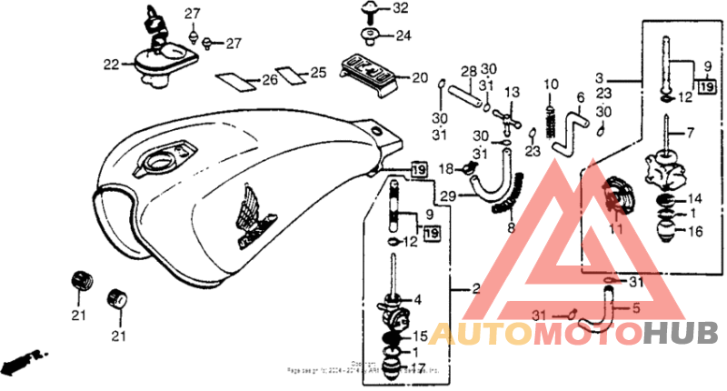 Vt500ft fuel tank y-
