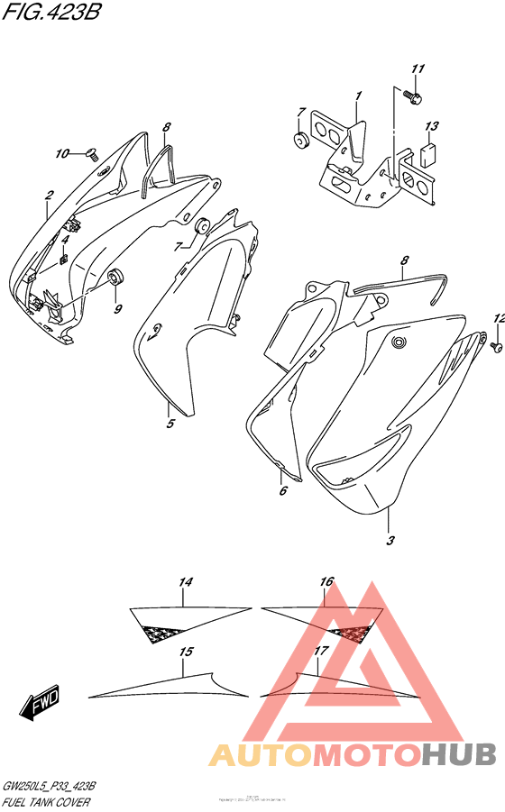 Fuel Tank Cover (Gw250Zl5 P33)