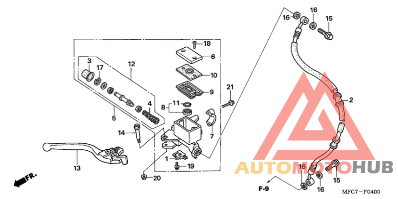 Fr. brake master cylinder