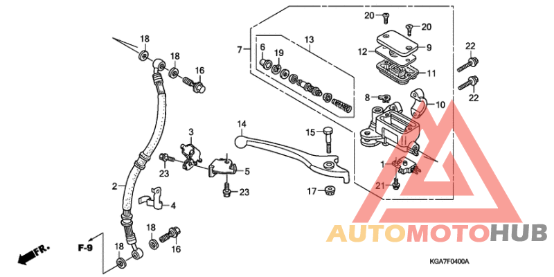 Fr. brake master cylinder