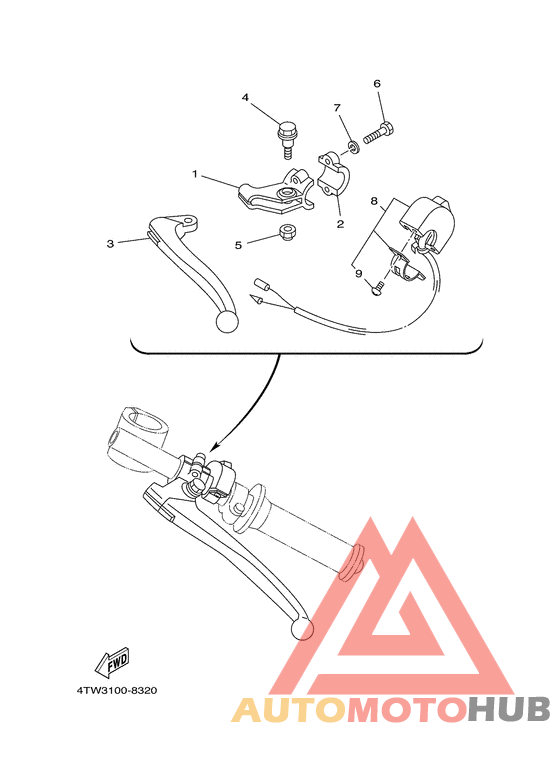 Handle switch. lever