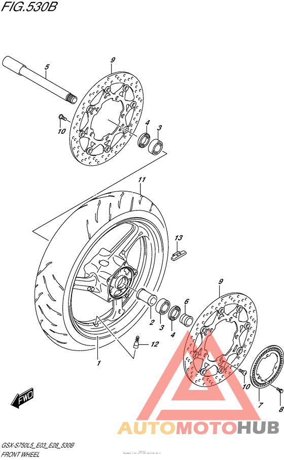 Front Wheel (Gsx-S750Al5 E28)