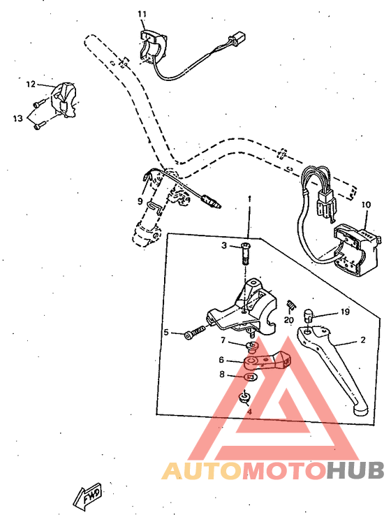 Handle switch. lever