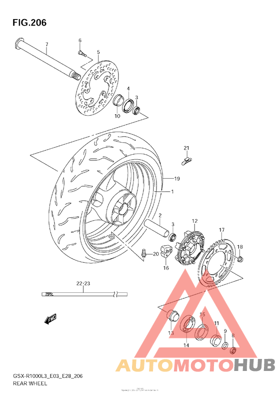 Rear Wheel (Gsx-R1000L3 E33)