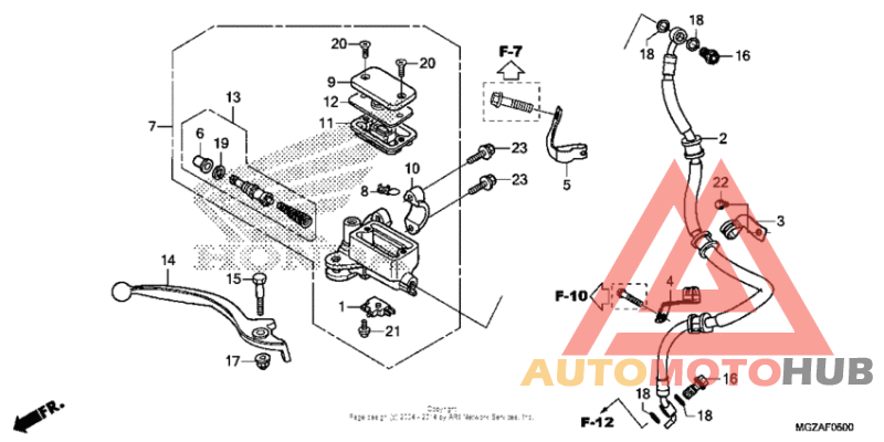 Front brake master cylinder (std)