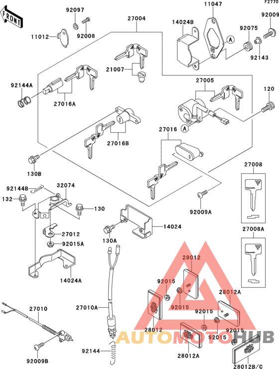 Ignition switch/locks/refiectors