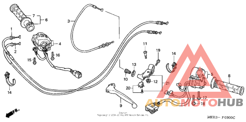 Handle lever + switch + cable