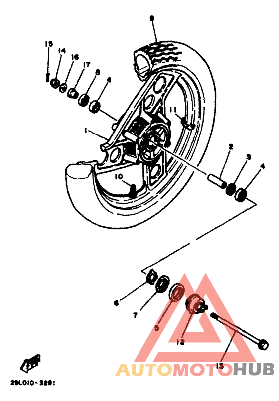 Переднее колесо