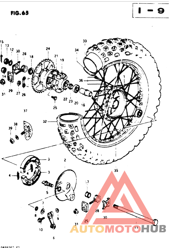 Rear wheel complete assy