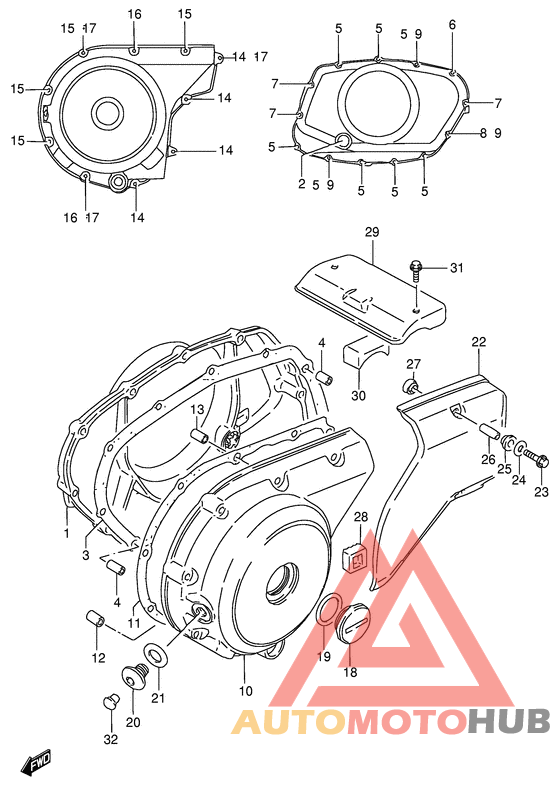 Crankcase cover ass`y  (v