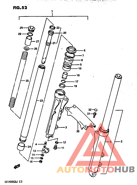 Front fork gv1400gdg/gtg
