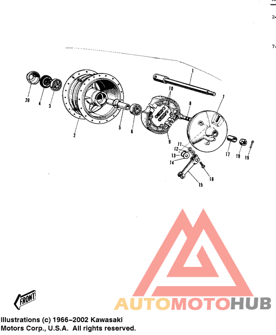 Front hub/brake