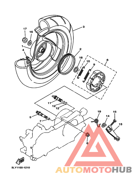 Rear wheel complete assy