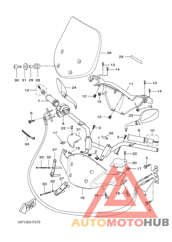 Steering handle & cable