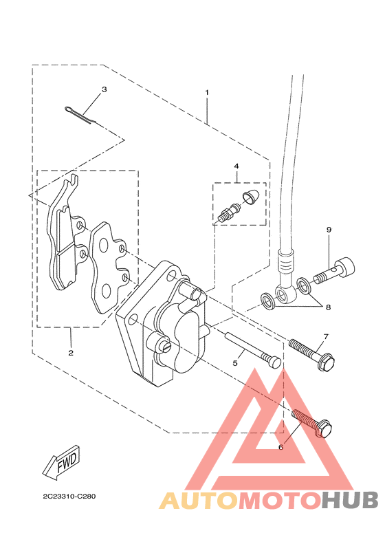 Front brake caliper 2