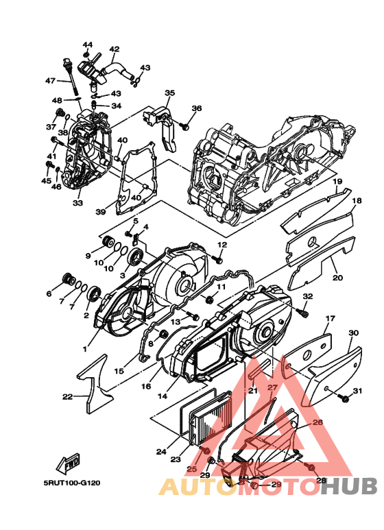 Crankcase cover ass`y  (v