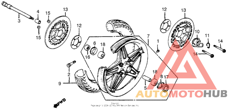 Переднее колесо