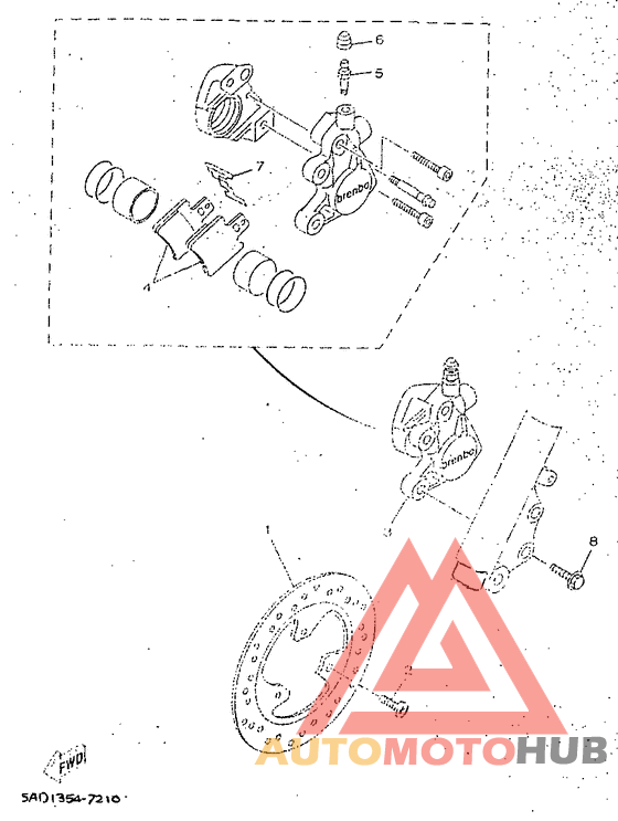 Front brake. caliper