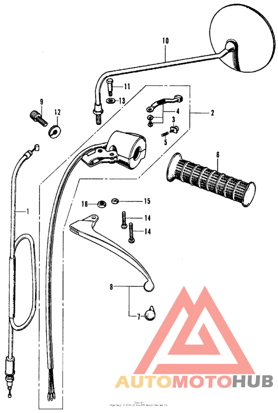 Left handle switch + cable