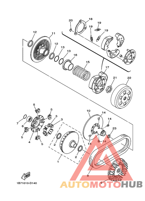 Сцепление и сервопривод