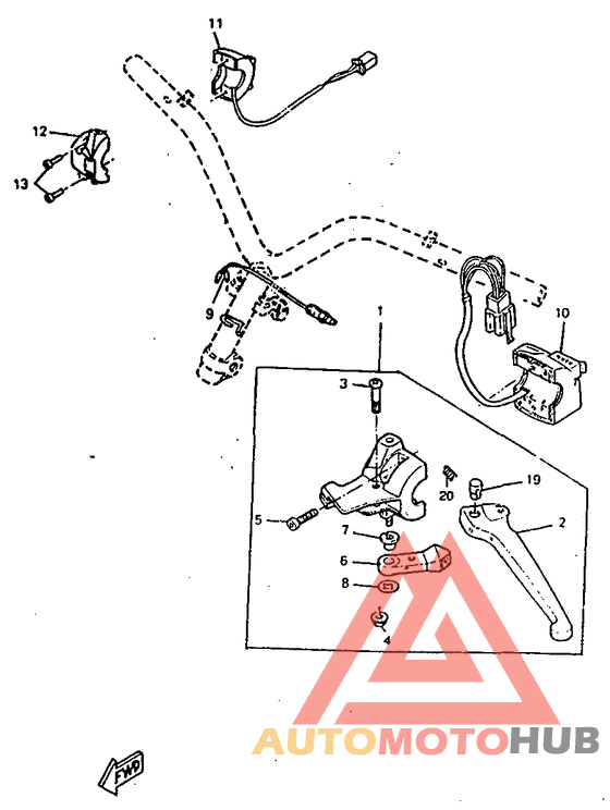 Handle switch. lever